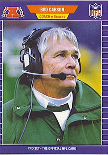 #86 Bud Carson - Cleveland Browns - 1989 Pro Set Football