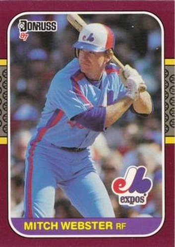 #86 Mitch Webster - Montreal Expos - 1987 Donruss Opening Day Baseball