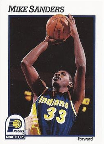 #86 Mike Sanders - Indiana Pacers - 1991-92 Hoops Basketball