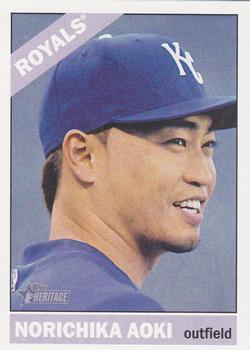 #86a Norichika Aoki - Kansas City Royals - 2015 Topps Heritage Baseball
