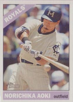 #86b Norichika Aoki - Kansas City Royals - 2015 Topps Heritage Baseball
