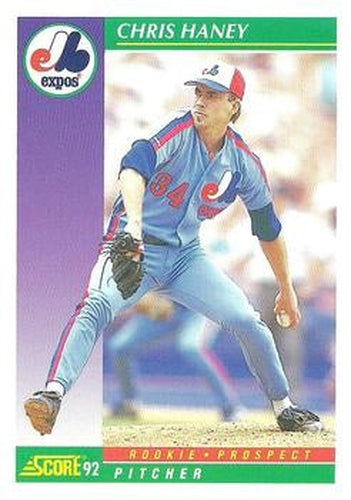 #873 Chris Haney - Montreal Expos - 1992 Score Baseball