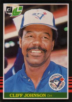 #115 Cliff Johnson - Toronto Blue Jays - 1985 Leaf Baseball