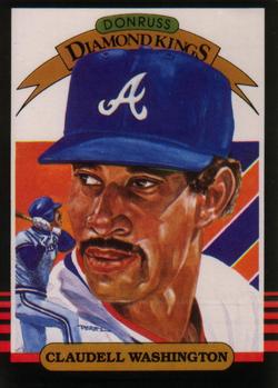 #11 Claudell Washington - Atlanta Braves - 1985 Leaf Baseball