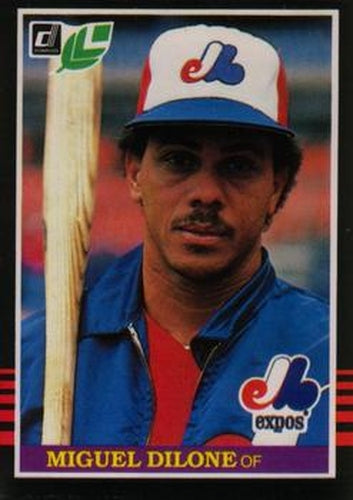 #135 Miguel Dilone - Montreal Expos - 1985 Leaf Baseball