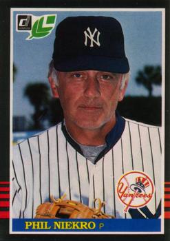 #138 Phil Niekro - New York Yankees - 1985 Leaf Baseball