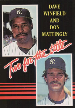#140 Two for the Title Dave Winfield / Don Mattingly - New York Yankees - 1985 Leaf Baseball