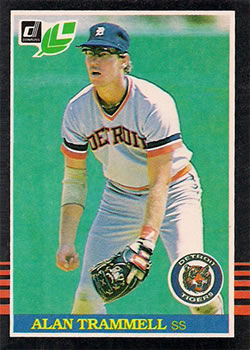 #158 Alan Trammell - Detroit Tigers - 1985 Leaf Baseball