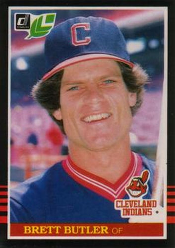 #186 Brett Butler - Cleveland Indians - 1985 Leaf Baseball