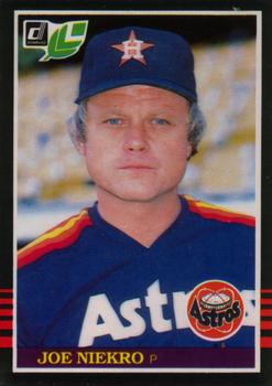 #189 Joe Niekro - Houston Astros - 1985 Leaf Baseball