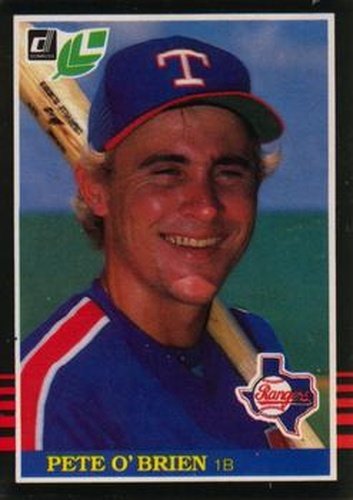 #201 Pete O'Brien - Texas Rangers - 1985 Leaf Baseball