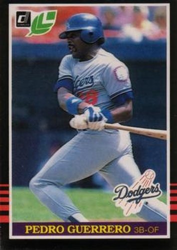 #211 Pedro Guerrero - Los Angeles Dodgers - 1985 Leaf Baseball