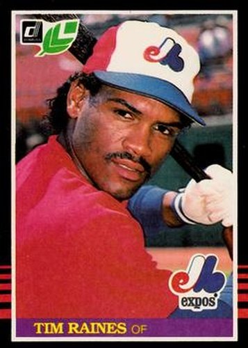 #218 Tim Raines - Montreal Expos - 1985 Leaf Baseball