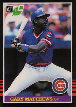 #220 Gary Matthews - Chicago Cubs - 1985 Leaf Baseball