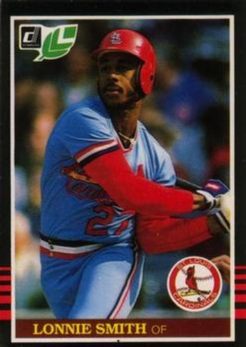 #225 Lonnie Smith - St. Louis Cardinals - 1985 Leaf Baseball