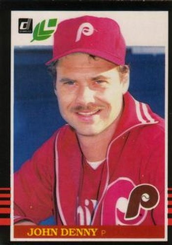 #228 John Denny - Philadelphia Phillies - 1985 Leaf Baseball