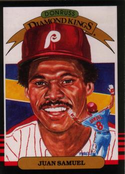#23 Juan Samuel - Philadelphia Phillies - 1985 Leaf Baseball
