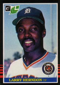#249 Larry Herndon - Detroit Tigers - 1985 Leaf Baseball