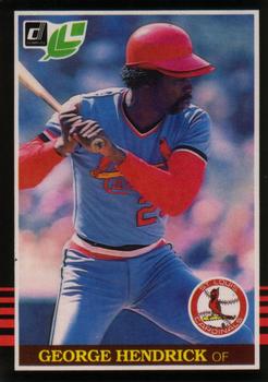 #259 George Hendrick - St. Louis Cardinals - 1985 Leaf Baseball