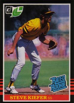 #27 Steve Kiefer - Oakland Athletics - 1985 Leaf Baseball