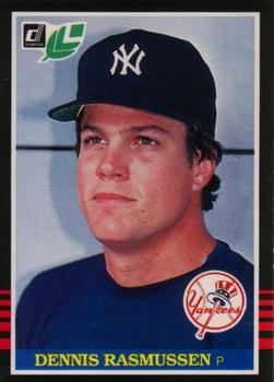 #48 Dennis Rasmussen - New York Yankees - 1985 Leaf Baseball