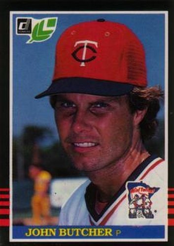 #71 John Butcher - Minnesota Twins - 1985 Leaf Baseball