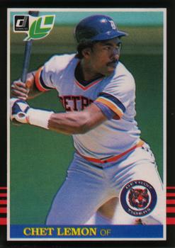 #77 Chet Lemon - Detroit Tigers - 1985 Leaf Baseball