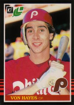 #93 Von Hayes - Philadelphia Phillies - 1985 Leaf Baseball