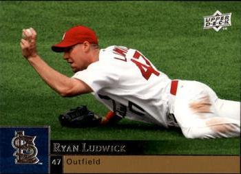 #876 Ryan Ludwick - St. Louis Cardinals - 2009 Upper Deck Baseball