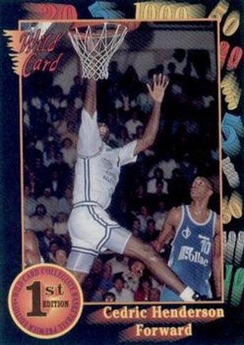 #87 Cedric Henderson - Georgia Bulldogs - 1991-92 Wild Card Basketball