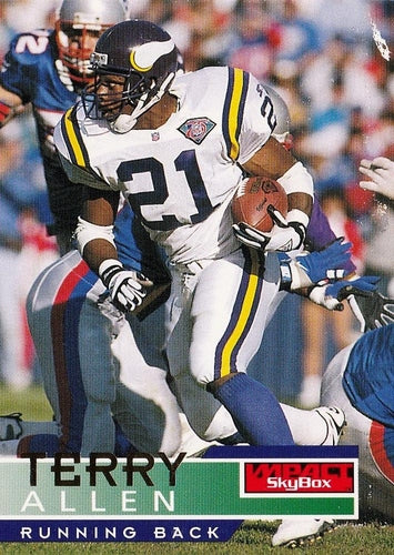 #87 Terry Allen - Minnesota Vikings - 1995 SkyBox Impact Football