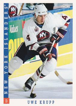 #87 Uwe Krupp - New York Islanders - 1993-94 Score Canadian Hockey