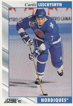 #87 Curtis Leschyshyn - Quebec Nordiques - 1992-93 Score USA Hockey