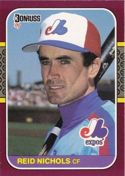 #87 Reid Nichols - Montreal Expos - 1987 Donruss Opening Day Baseball