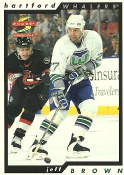 #87 Jeff Brown - Hartford Whalers - 1996-97 Score Hockey