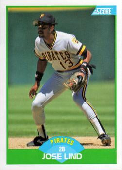 #87 Jose Lind - Pittsburgh Pirates - 1989 Score Baseball