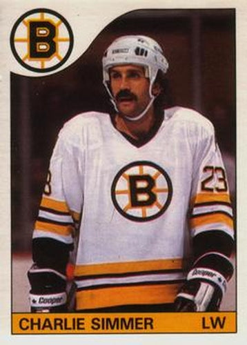 #87 Charlie Simmer - Boston Bruins - 1985-86 O-Pee-Chee Hockey