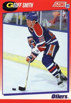#87 Geoff Smith - Edmonton Oilers - 1991-92 Score Canadian Bilingual Hockey