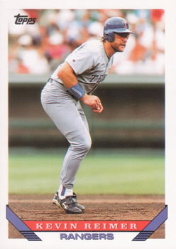 #87 Kevin Reimer - Texas Rangers - 1993 Topps Baseball