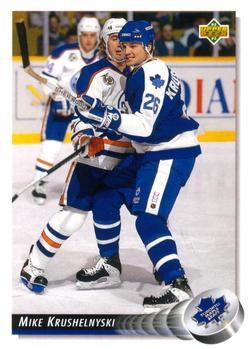 #87 Mike Krushelnyski - Toronto Maple Leafs - 1992-93 Upper Deck Hockey