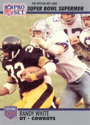 #87 Randy White - Dallas Cowboys - 1990-91 Pro Set Super Bowl XXV Silver Anniversary Football