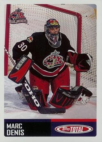 #87 Marc Denis - Columbus Blue Jackets - 2002-03 Topps Total Hockey