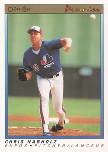 #87 Chris Nabholz - Montreal Expos - 1991 O-Pee-Chee Premier Baseball