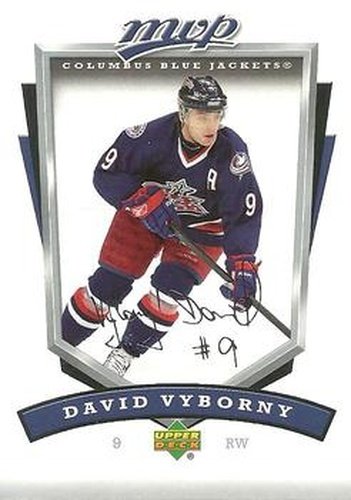 #87 David Vyborny - Columbus Blue Jackets - 2006-07 Upper Deck MVP Hockey