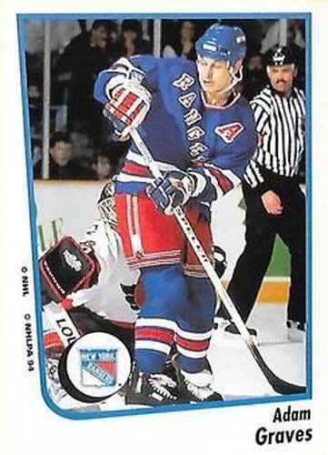 #87 Adam Graves - New York Rangers - 1994-95 Panini Hockey Stickers