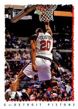 #87 Allan Houston - Detroit Pistons - 1994-95 Topps Basketball