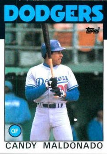 #87 Candy Maldonado - Los Angeles Dodgers - 1986 Topps Baseball
