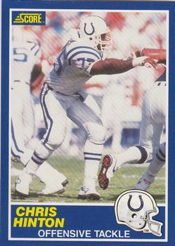 #87 Chris Hinton - Indianapolis Colts - 1989 Score Football