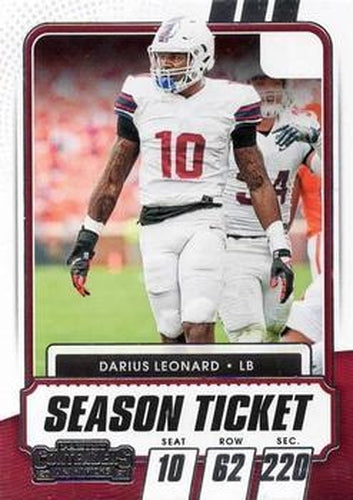 #87 Darius Leonard - South Carolina State Bulldogs - 2021 Panini Contenders Draft Picks Football