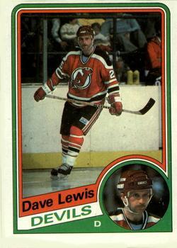 #87 Dave Lewis - New Jersey Devils - 1984-85 Topps Hockey